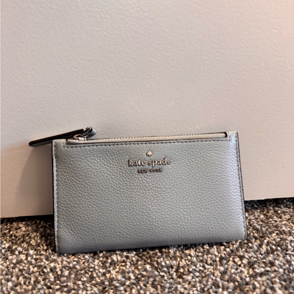 Kate Spade Light Gray Leather Pouch